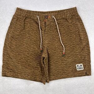 Howler Bros Pressure Drop Cord Shorts Men 32 Brown Stretch Corduroy 7" Inseam